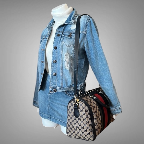 A196- ๐ฏ % authentic Gucci Boston tote bag - Picture 2 of 16